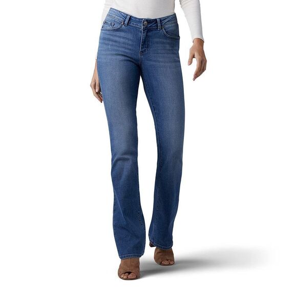 Lee Women's Modern Series Curvy Fit Bootcut Jean with Hidden Pocket 12 Majestic - Picture 1 of 6